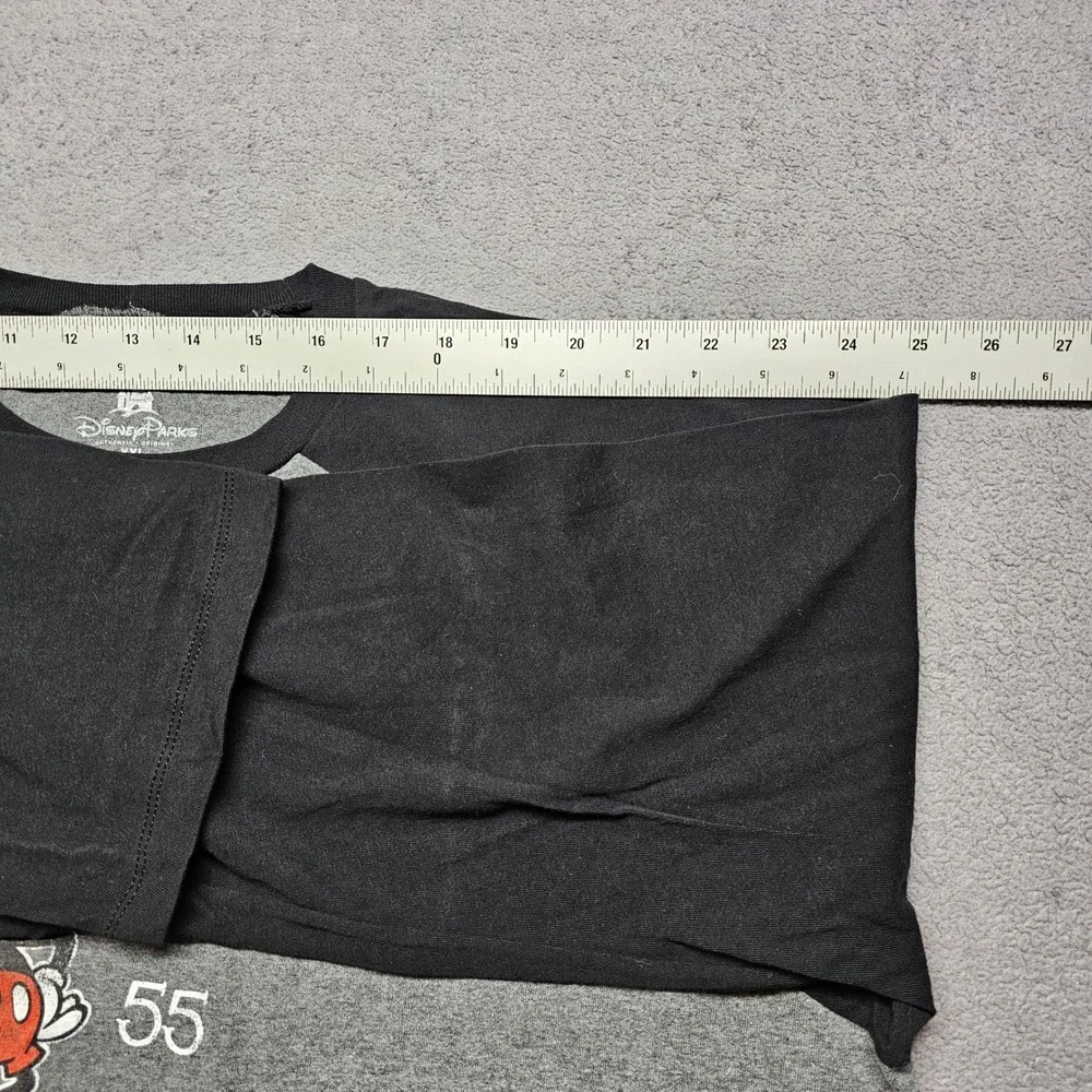 Disney‎ Parks Disneyland Resort Mickey Mouse Raglan Baseball Tee Gray Black XXL